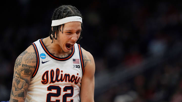 Kansas basketball forward Tre White when he played at Illinois