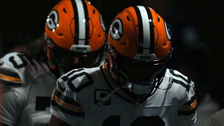 Green Bay Packers quarterback Jordan Love (10) takes the field for warmups before the game against the Arizona Cardinals at State Farm Stadium in Glendale, Ariz. Green Bay Packers quarterback Jordan Love (10) takes the field for warmups before the game against the Arizona Cardinals at State Farm Stadium in Glendale, Ariz.