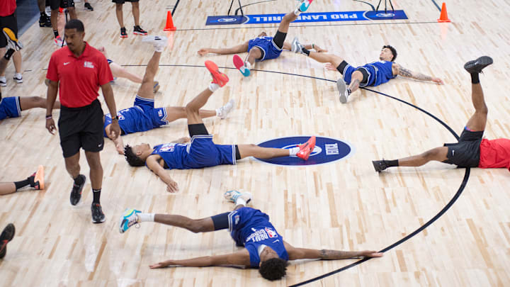 Strength and agility testing at the NBA Draft Combine