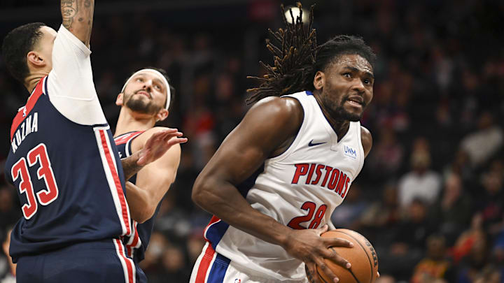 Jan 15, 2024; Washington, District of Columbia, USA; Detroit Pistons center Isaiah Stewart (28)