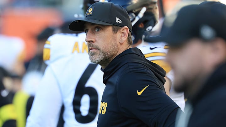 Aaron Rodgers sat out Sunday's Steelers-Bears game with a wrist injury. Aaron Rodgers sat out Sunday's Steelers-Bears game with a wrist injury.