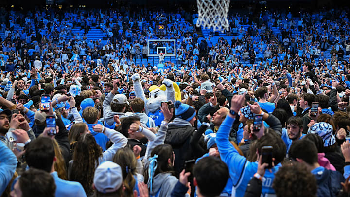 North Carolina has been hit with a significant fine by the ACC after fans stormed the court after beating Duke.