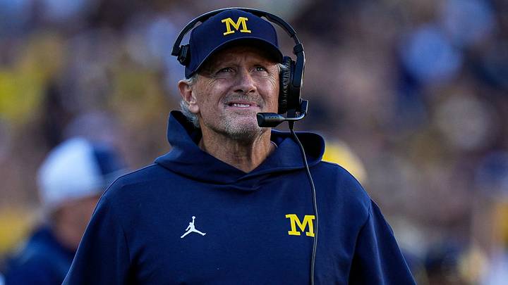 Michigan head coach Kyle Whittingham watches a replay of quarterback Bryce Underwood’s interception by Penn State during the first half at Michigan Stadium in Ann Arbor on Saturday, Oct. 17, 2026. Michigan head coach Kyle Whittingham watches a replay of quarterback Bryce Underwood’s interception by Penn State during the first half at Michigan Stadium in Ann Arbor on Saturday, Oct. 17, 2026.