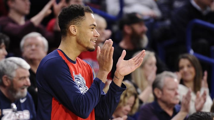 Gonzaga Bulldogs guard Geno Crandall (0). 