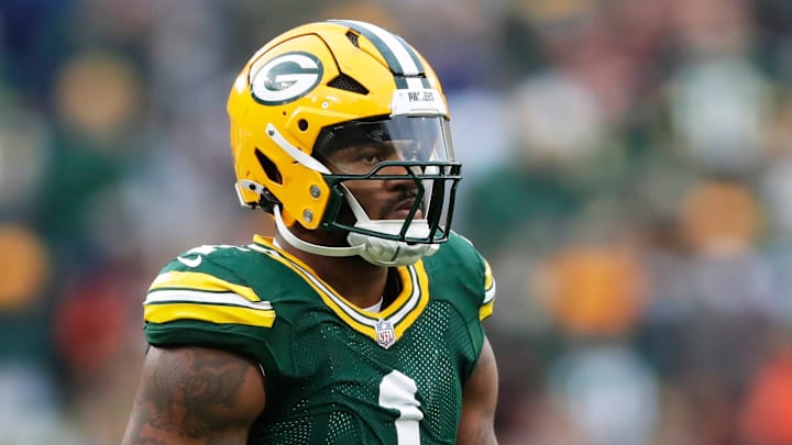 Green Bay Packers defensive end Micah Parsons (1) during a game against the Cincinnati Bengals on Oct. 12, 2025, at Lambeau Field in Green Bay, Wis. The Packers defeated the Bengals 27-18.