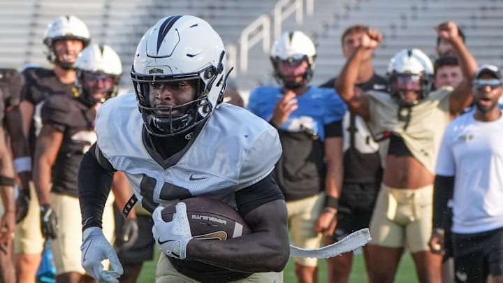 UCF Spring football practice at FBC Mortgage Stadium in Orlando, Friday, April 11, 2025.