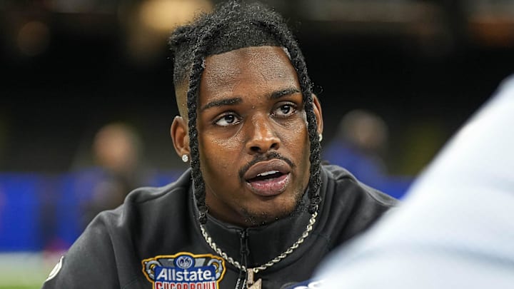 Texas Longhorns running back CJ Baxter (4) speaks to media during Texas Media Day at the Superdome on Saturday, Dec. 30, 2023 in New Orleans, Louisiana. The Texas Longhorns will take on the Washington Huskies in the College Football Playoff Semi-Finals on January 1, 2024. Texas Longhorns running back CJ Baxter (4) speaks to media during Texas Media Day at the Superdome on Saturday, Dec. 30, 2023 in New Orleans, Louisiana. The Texas Longhorns will take on the Washington Huskies in the College Football Playoff Semi-Finals on January 1, 2024.