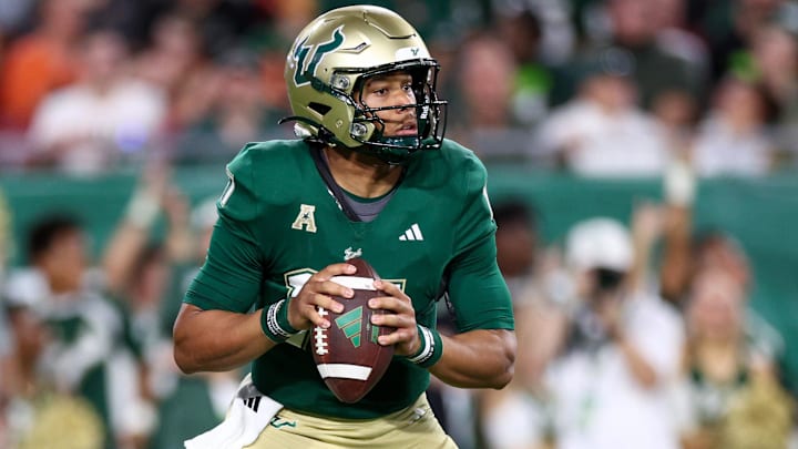 Keeping quarterback Byrum Brown upright and protected is a high priority for USF running backs