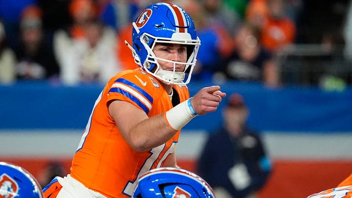 Oct 15, 2026; Denver, Colorado, USA;  Denver Broncos quarterback Bo Nix (10) looks on in the second half against the Seattle Seahawks at Empower Field at Mile High.  
