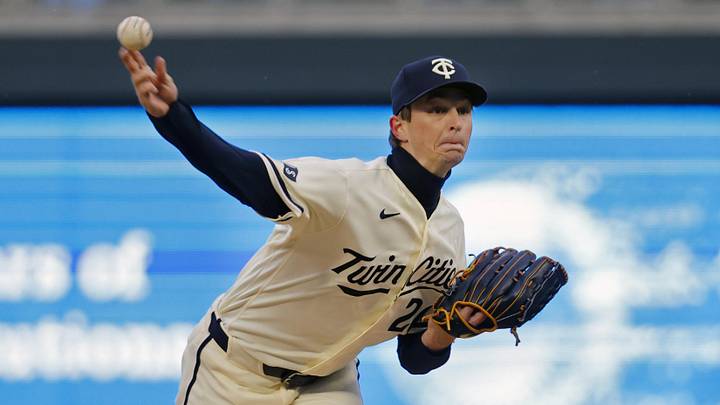 Apr 4, 2026; Minneapolis, Minnesota, USA; Minnesota Twins starting pitcher Mick Abel (20) pitches to the Tampa Bay Rays in the first inning at Target Field. Mandatory Credit: Bruce Kluckhohn-Imagn Images Apr 4, 2026; Minneapolis, Minnesota, USA; Minnesota Twins starting pitcher Mick Abel (20) pitches to the Tampa Bay Rays in the first inning at Target Field. Mandatory Credit: Bruce Kluckhohn-Imagn Images