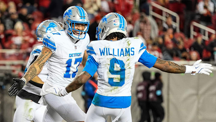 Tim Patrick and Jameson Williams are solid options to score a touchdown in NFL Week 18 action.