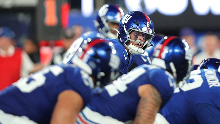 Giants quarterback Jaxson Dart was under center 26.5% more in Week 1 this year than in Week 1 of 2025. Giants quarterback Jaxson Dart was under center 26.5% more in Week 1 this year than in Week 1 of 2025.