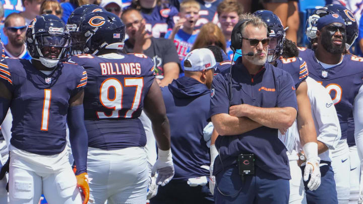 Matt Eberflus seems to be scheming up something for the rest of the league to think about and implementing it in practice against Caleb Williams in the next few weeks. Matt Eberflus seems to be scheming up something for the rest of the league to think about and implementing it in practice against Caleb Williams in the next few weeks.