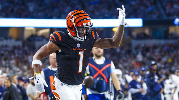 Chase celebrates a touchdown.