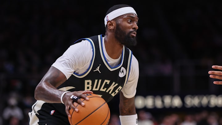 Milwaukee Bucks forward Bobby Portis dribbles against the Atlanta Hawks.