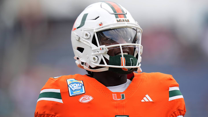 Dec 28, 2024; Orlando, FL, USA; Miami Hurricanes quarterback Cam Ward (1) warms up prior to the game against the Iowa State Cyclones at Camping World Stadium. Mandatory Credit: Jasen Vinlove-Imagn Images Dec 28, 2024; Orlando, FL, USA; Miami Hurricanes quarterback Cam Ward (1) warms up prior to the game against the Iowa State Cyclones at Camping World Stadium. Mandatory Credit: Jasen Vinlove-Imagn Images