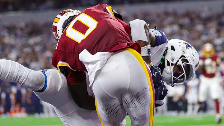 Sep 20, 2026; Arlington, Texas, USA; Dallas Cowboys wide receiver CeeDee Lamb (88) catches a touchdown pass over Washington Commanders cornerback Mike Sainristil (0), one of several explosive plays that hurt Washington’s defense in Week 2. Mandatory Credit: Kevin Jairaj-Imagn Images Sep 20, 2026; Arlington, Texas, USA; Dallas Cowboys wide receiver CeeDee Lamb (88) catches a touchdown pass over Washington Commanders cornerback Mike Sainristil (0), one of several explosive plays that hurt Washington’s defense in Week 2. Mandatory Credit: Kevin Jairaj-Imagn Images