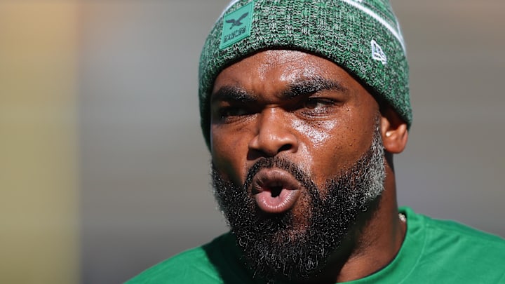 Philadelphia Eagles defensive end Brandon Graham before a game against the New York Giants at Lincoln Financial Field. Philadelphia Eagles defensive end Brandon Graham before a game against the New York Giants at Lincoln Financial Field.