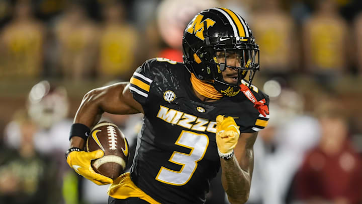 The Atlanta Falcons were projected to draft Missouri Tigers wide receiver Luther Burden III by Pro Football Focus.