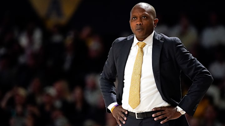 Missouri head coach Dennis Gates watches his team face Vanderbilt during the first half at Memorial Gym in Nashville, Tenn., Saturday, March 1, 2025. Missouri head coach Dennis Gates watches his team face Vanderbilt during the first half at Memorial Gym in Nashville, Tenn., Saturday, March 1, 2025.