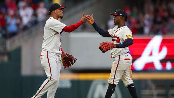 Atlanta Braves shortstop Orlando Arcia and second baseman Ozzie Albies