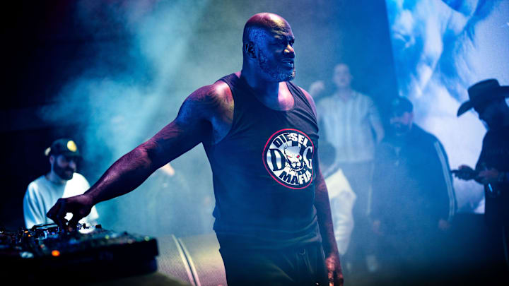 Shaquille O'Neal, also known as DJ Diesel, performs during his Shaq’s Bass All-Stars show at Skydeck on Broadway in Nashville.