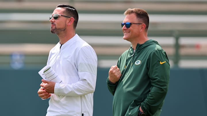 Green Bay Packers head coach Matt LaFleur and GM Brian Gutekunst
