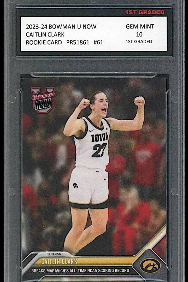 2024 Panini WNBA Caitlin Clark Rookie Of The Year Card #CCROY - Gem Mint 10  Graded, Indiana Fever Kaitlin Clark