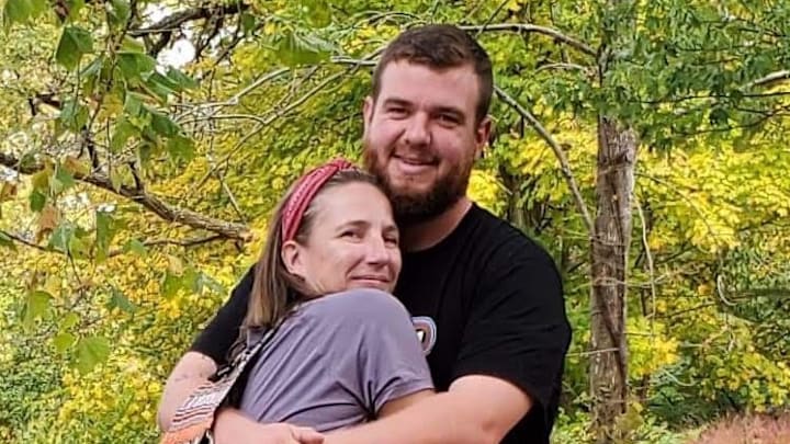 Heidi Underhill with her late boyfriend, Brenton McCaskill.