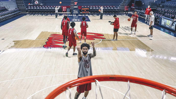 Alabama Guard Houston Mallette Practicing at Ole Miss