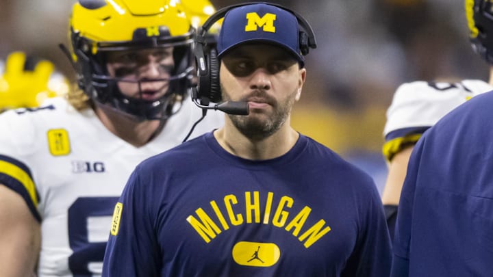 Former Michigan Wolverines quarterbacks coach Matt Weiss Mandatory Credit: Mark J. Rebilas-Imagn Images