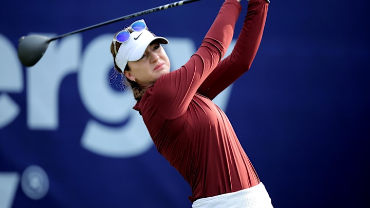 Gabriela Ruffels co-leads the Evian Championship with Cara Gainer. 