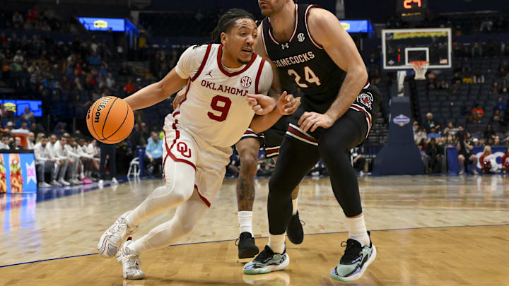 Oklahoma is a slight favorite against Baylor in the College Basketball Crown semifinals.