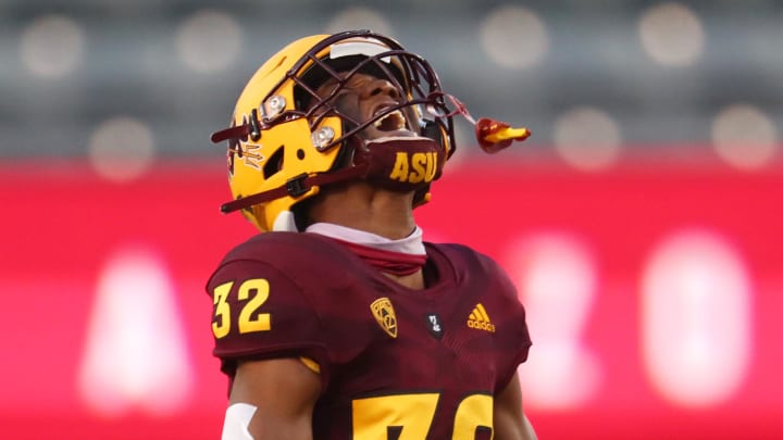 Dec 11, 2020; Tucson, Arizona, USA; Arizona State Sun Devils defensive back Edward Woods (32)