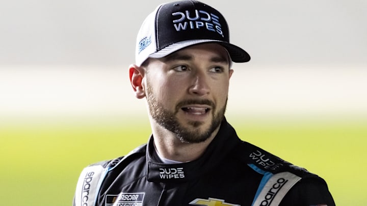 Feb 11, 2026; Daytona Beach, Florida, USA; NASCAR Cup Series driver Anthony Alfredo (62) during qualifying for the Daytona 500 at Daytona International Speedway. Mandatory Credit: Mark J. Rebilas-Imagn Images