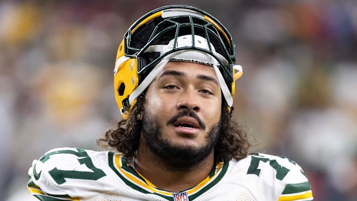 Green Bay Packers guard Sean Rhyan