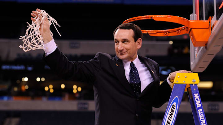 Duke basketball head coach Mike Krzyzewski