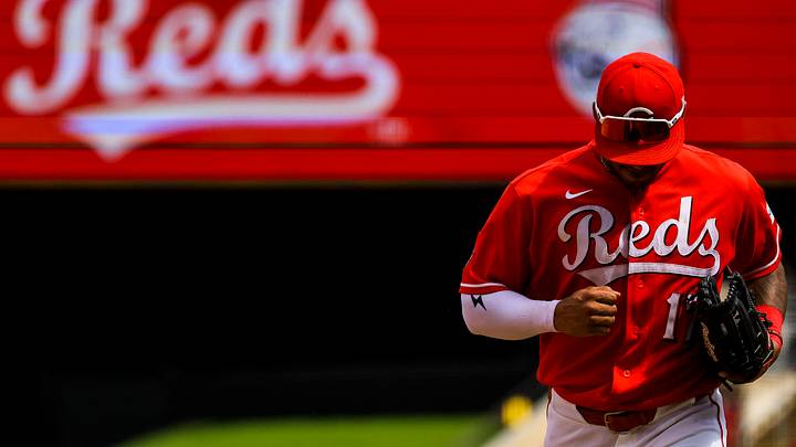 Aug 20, 2026; Cincinnati, Ohio, USA; Cincinnati Reds outfielder Dane Myers (17) runs off the field in between innings against the St. Louis Cardinals at Great American Ball Park. Mandatory Credit: Katie Stratman-Imagn Images Aug 20, 2026; Cincinnati, Ohio, USA; Cincinnati Reds outfielder Dane Myers (17) runs off the field in between innings against the St. Louis Cardinals at Great American Ball Park. Mandatory Credit: Katie Stratman-Imagn Images
