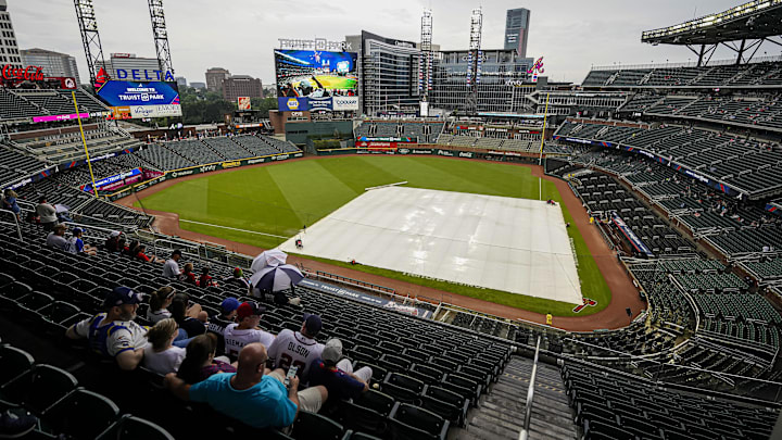 The Braves game is expected to be delayed The Braves game is expected to be delayed