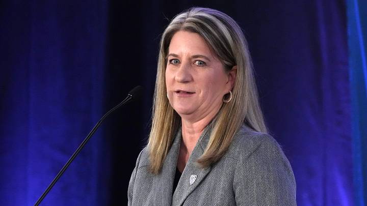 Pac-12 commissioner Teresa Gould. Pac-12 commissioner Teresa Gould.