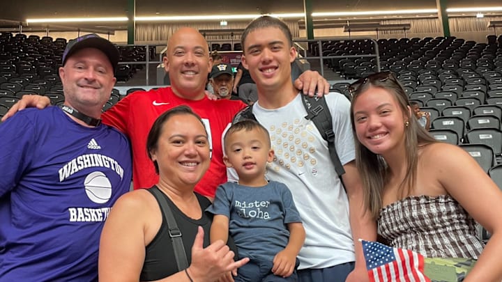 JJ Mandaquit and family at the World Cup. 