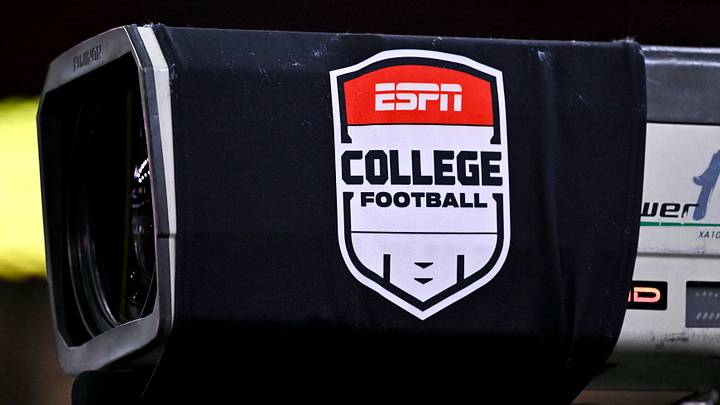 Dec 27, 2025; Houston, TX, USA; A detail view of ESPN College Football logo on a TV camera prior to the game between the Houston Cougars and the Louisiana State Tigers at NRG Stadium. Mandatory Credit: Maria Lysaker-Imagn Images Dec 27, 2025; Houston, TX, USA; A detail view of ESPN College Football logo on a TV camera prior to the game between the Houston Cougars and the Louisiana State Tigers at NRG Stadium. Mandatory Credit: Maria Lysaker-Imagn Images