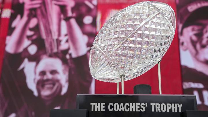 The path to the College Football Playoff trophy may well soon not include a conference title game. (Grace Hollars-USA TODAY Network via Imagn Images)