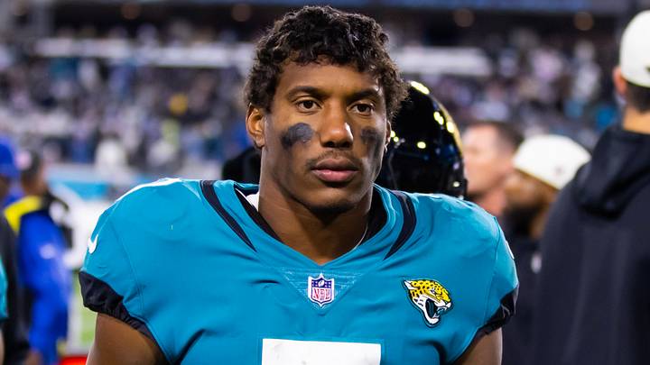 Jan 14, 2023; Jacksonville, Florida, USA; Jacksonville Jaguars wide receiver Zay Jones (7) against the Los Angeles Chargers during a wild card playoff game at TIAA Bank Field. Mandatory Credit: Mark J. Rebilas-USA TODAY Sports