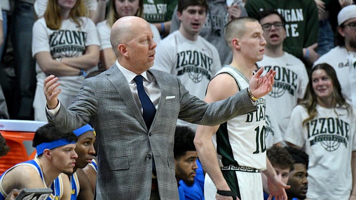 Feb 17, 2026; East Lansing, Michigan, USA; UCLA Bruins head coach Mick Cronin gestures after a turnover against Michigan State Spartans during the first half at Jack Breslin Student Events Center. Mandatory Credit: Dale Young-Imagn Images Feb 17, 2026; East Lansing, Michigan, USA; UCLA Bruins head coach Mick Cronin gestures after a turnover against Michigan State Spartans during the first half at Jack Breslin Student Events Center. Mandatory Credit: Dale Young-Imagn Images