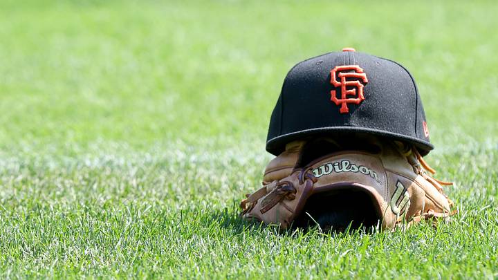 San Francisco Giants equipment on the field. San Francisco Giants equipment on the field.