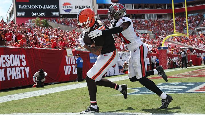 Denzel Boston had five catches for 95 yards and a score for the Browns on Sunday.