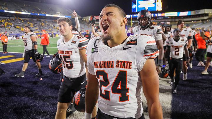 Oklahoma State Cowboys running back Caleb Hawkins.
