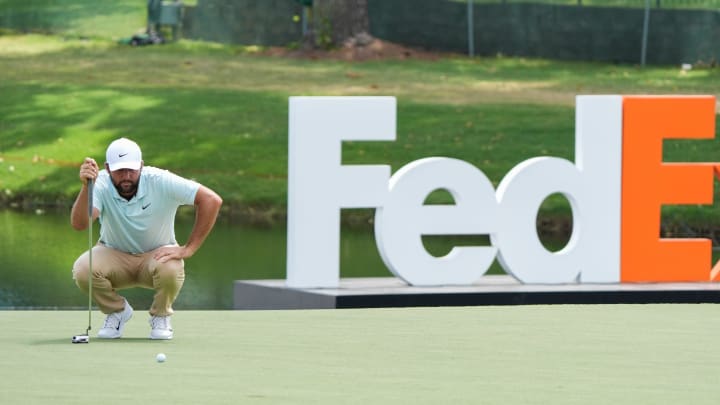 Scottie Scheffler is two shots back midway through the FedEx St. Jude Championship