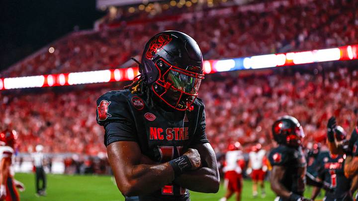Sep 11, 2026; Raleigh, North Carolina, USA; NC State Wolfpack quarterback CJ Bailey (11) celebrates a touchdown during the first half of the game against Richmond Spiders at Carter-Finley Stadium. Mandatory Credit: Jaylynn Nash-Imagn Images Sep 11, 2026; Raleigh, North Carolina, USA; NC State Wolfpack quarterback CJ Bailey (11) celebrates a touchdown during the first half of the game against Richmond Spiders at Carter-Finley Stadium. Mandatory Credit: Jaylynn Nash-Imagn Images